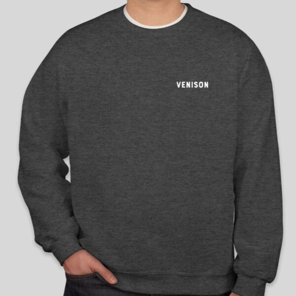 Venison Dark Grey Deer Hunting Crewneck