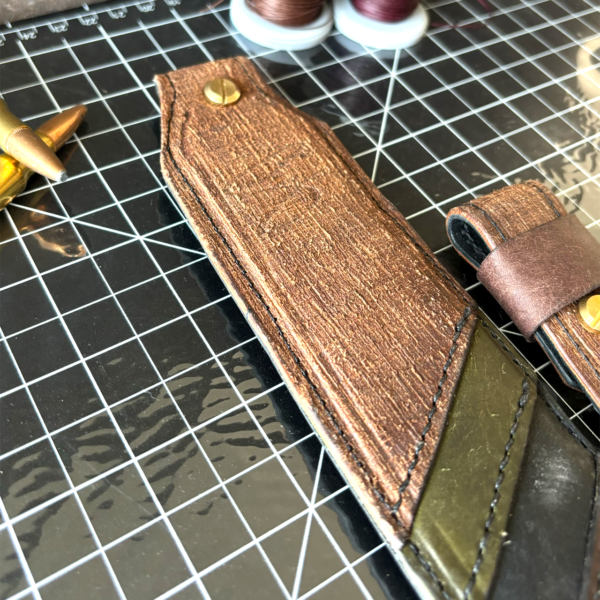 Brown Grid Leather Strap