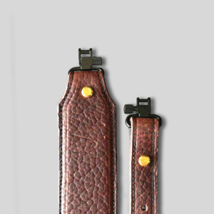 Dark Brown Bison Leather Gun Strap