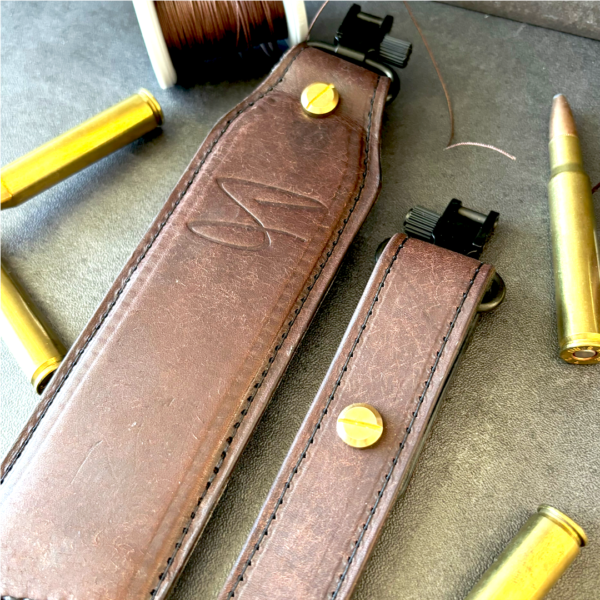 Walnut Brown Leather Gun Strap - Image 7