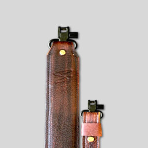 Brown Dyed Bison Leather Rifle Sling