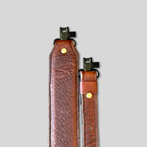 Dark Brown Bison Leather Gun Strap